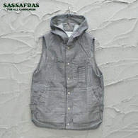 SASSAFRAS Tree Chopper Bud Vest(6.5oz Hickory Denim) 