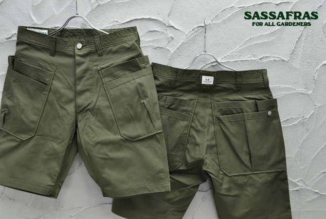 SASSAFRAS Whole Hole Pants1/2(Weeds Poplin)