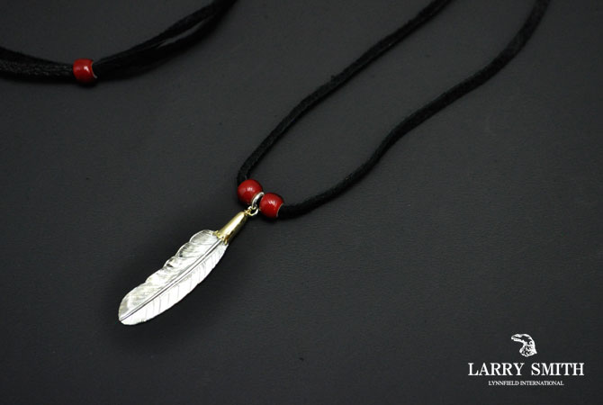 LARRY SMITH EFNL-0010 18k Eagle Head Small Feather