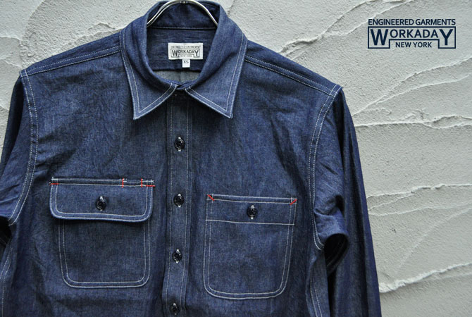 ENGINEERED GARMENTS 【Workaday】Utility Shirt(Lt.Weight Denim) 