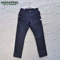 SASSAFRAS Fall Leaf Sprayer Pants(10oz Denim) 