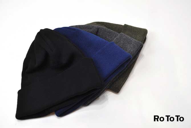 Rototo Cotton & Wool Beanie