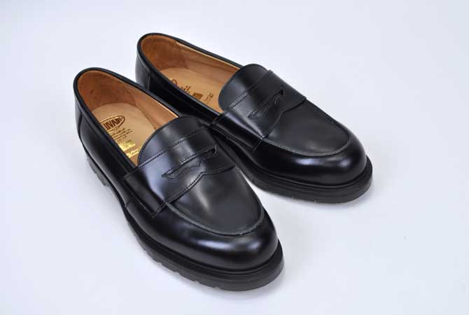 Solovair   Penny Loafer (Hi-Shine)