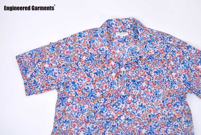 ENGINEERED GARMENTS Camp Shirt(Garden Floral Lawn)