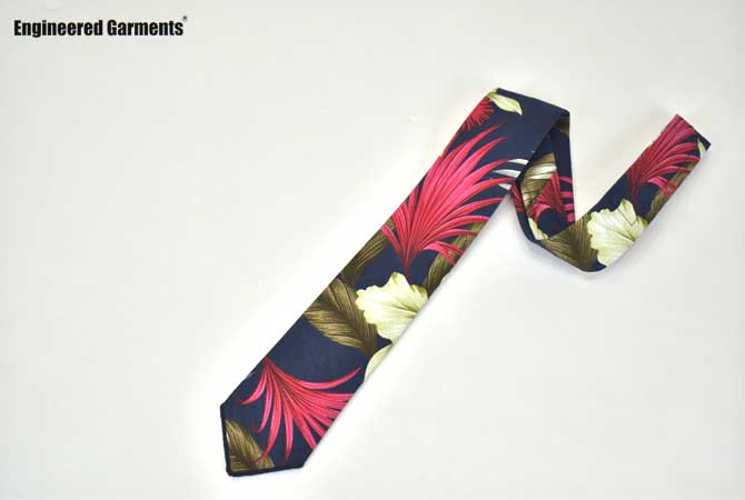 ENGINEERED GARMENTS Neck Tie(Hawaiian Floral Java Cloth) 