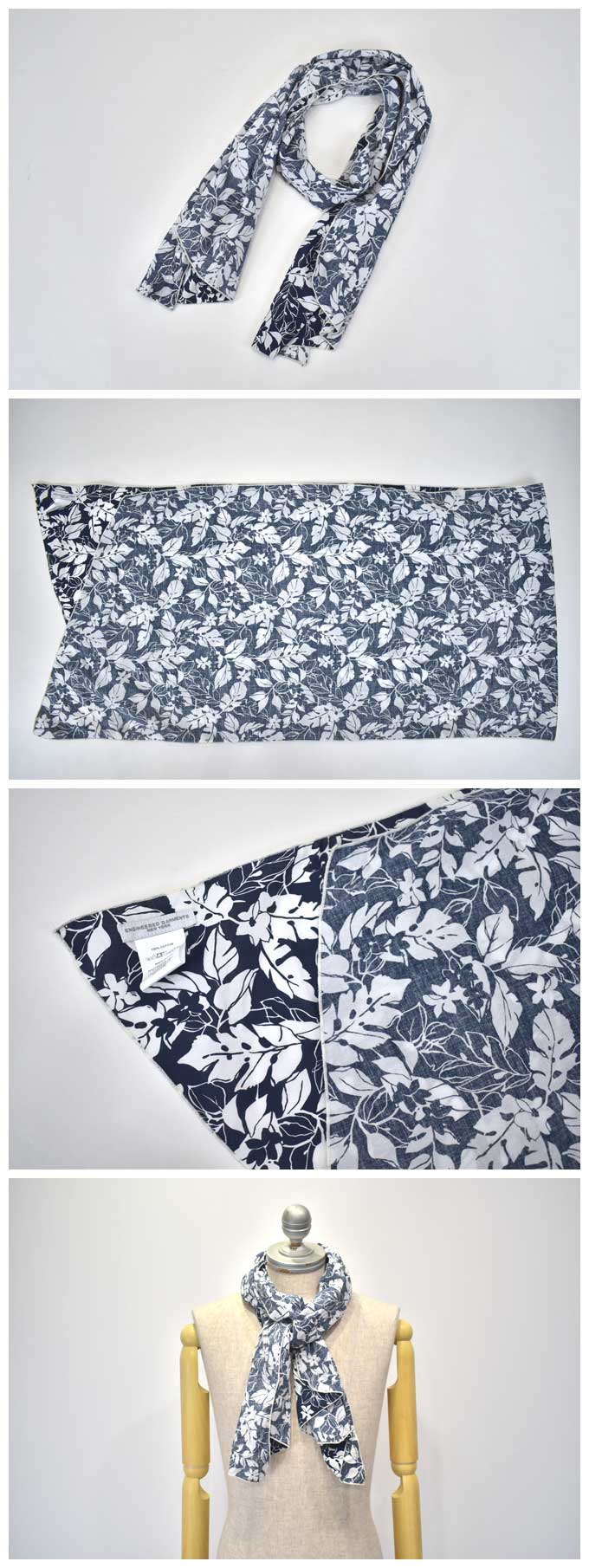 ENGINEERED GARMENTS Long Scarf (Floral Printed Lawn)