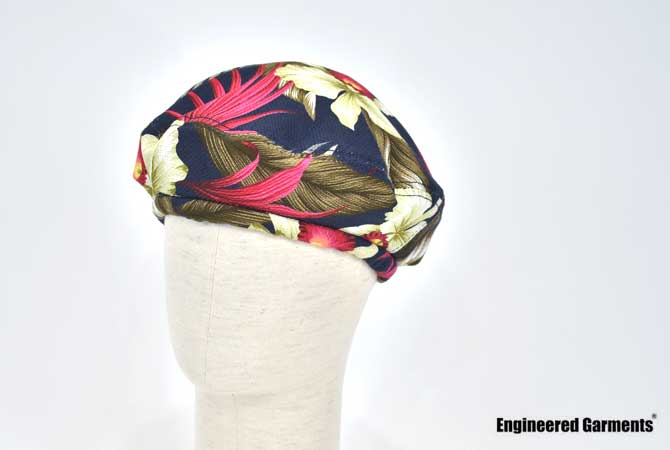 ENGINEERED GARMENTS Beret(Hawaiian Floral Java Cloth)