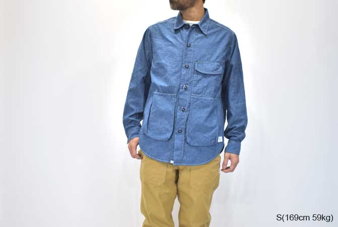 SASSAFRAS Dig Crew Half (5oz Chambray）