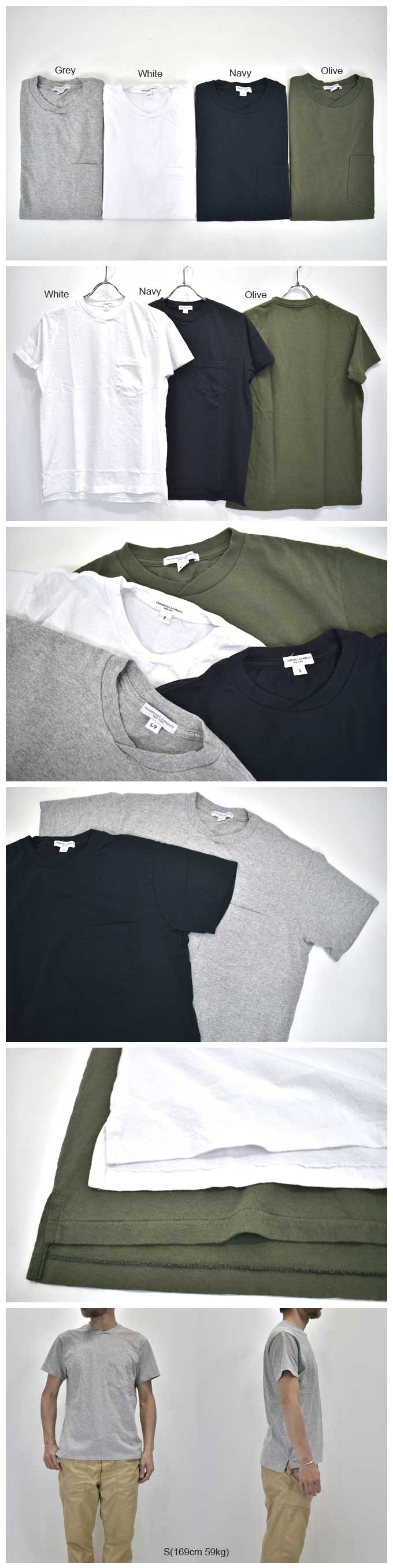 ENGINEERED GARMENTS 【Workaday】Crossover Neck Pocket Tee