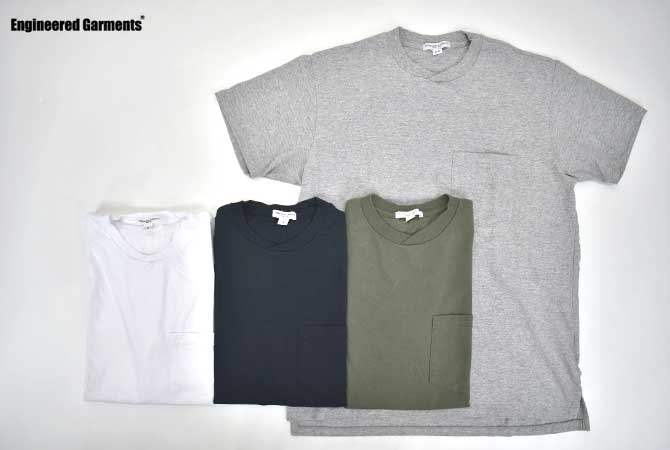 ENGINEERED GARMENTS 【Workaday】Crossover Neck Pocket Tee