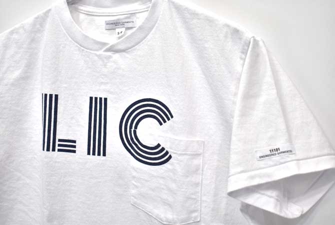 ENGINEERED GARMENTS Print Cross Crew Neck T-Shirt (LIC)