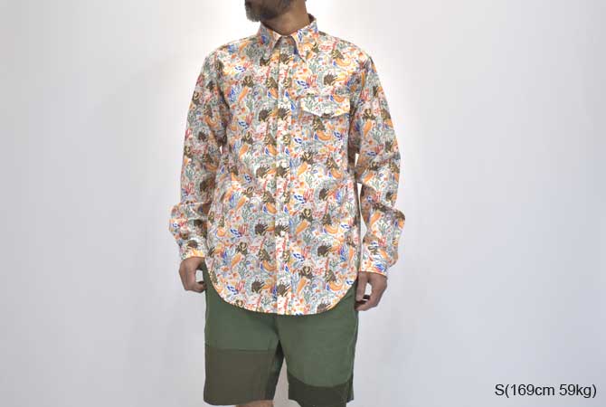 ENGINEERED GARMENTS 【Workaday】BD Shirt(Marmaid Print) 